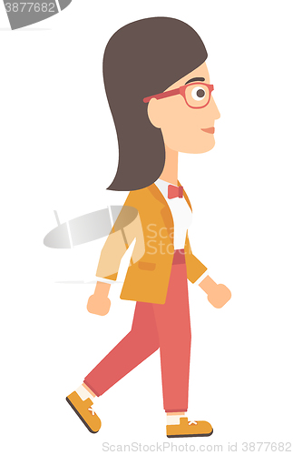 Image of Business woman walking