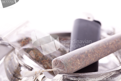 Image of Close up of marijuana and smoking paraphernalia