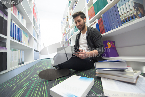 Image of student study  in school library