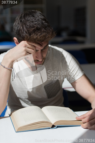 Image of student study  in school library