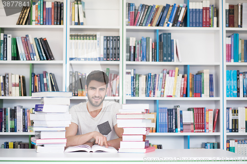 Image of student study  in school library