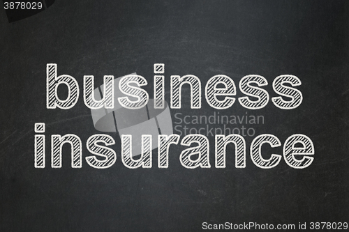 Image of Insurance concept: Business Insurance on chalkboard background