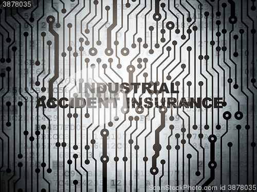 Image of Insurance concept: circuit board with Industrial Accident Insurance