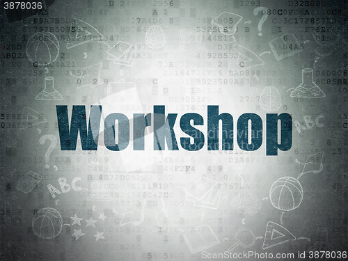 Image of Education concept: Workshop on Digital Data Paper background