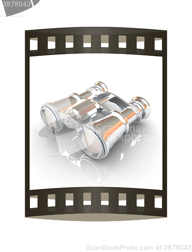 Image of binoculars. The film strip