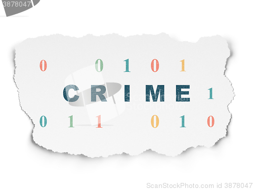 Image of Security concept: Crime on Torn Paper background