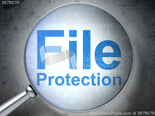 Image of Privacy concept: File Protection with optical glass