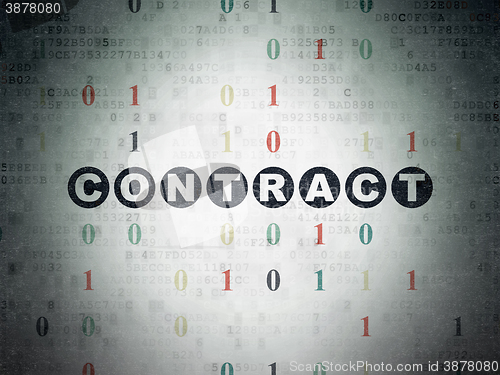 Image of Finance concept: Contract on Digital Paper background