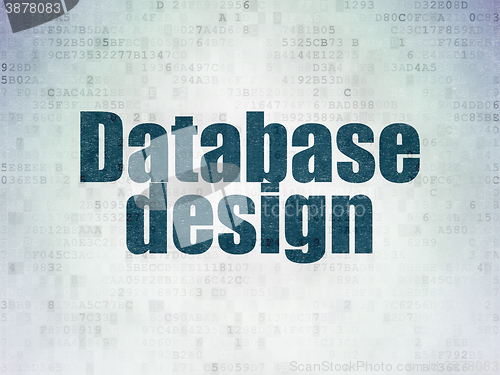 Image of Database concept: Database Design on Digital Paper background