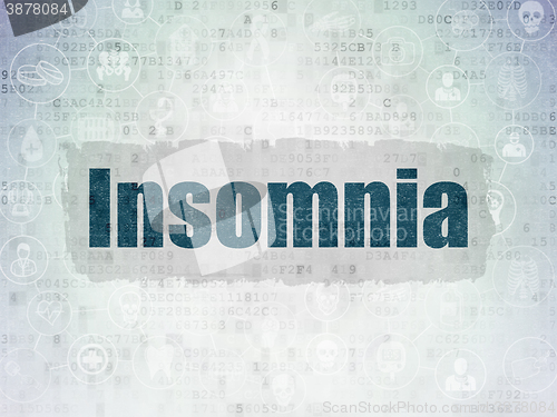 Image of Healthcare concept: Insomnia on Digital Paper background