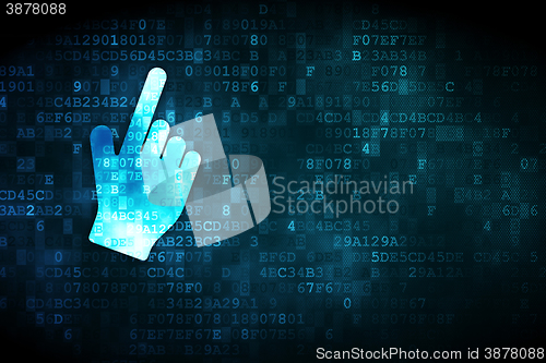 Image of Marketing concept: Mouse Cursor on digital background