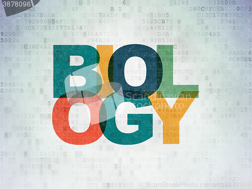 Image of Education concept: Biology on Digital Paper background