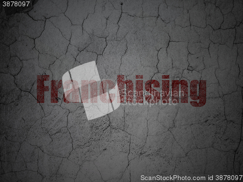 Image of Business concept: Franchising on grunge wall background