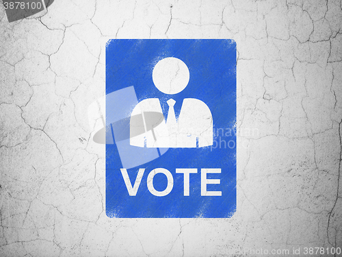 Image of Political concept: Ballot on wall background