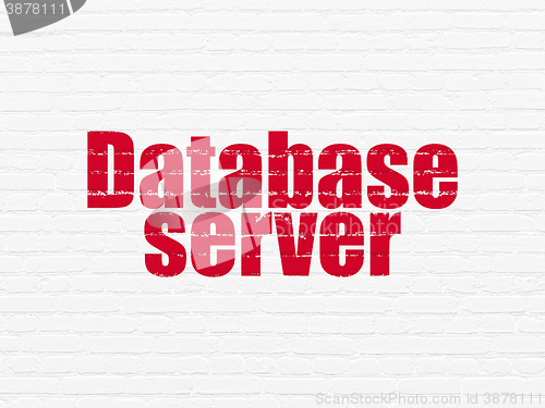 Image of Software concept: Database Server on wall background
