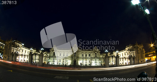 Image of presidential palace at night lima peru