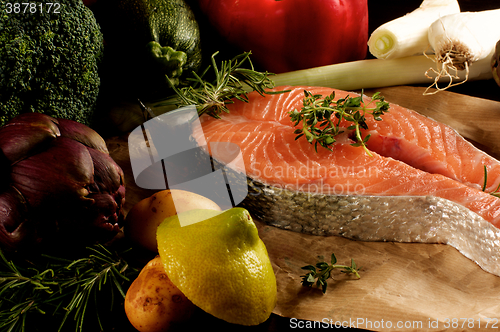 Image of Salmon with Vegetables