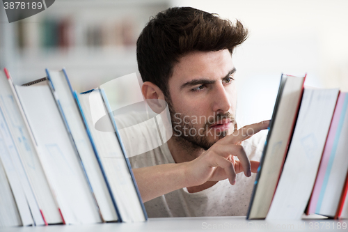 Image of student study  in school library