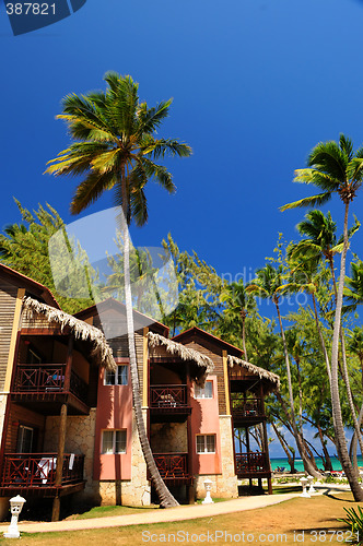 Image of Tropical resort on ocean shore