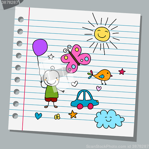 Image of notebook paper summer