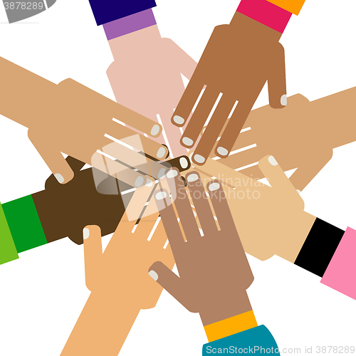 Image of diversity hands together