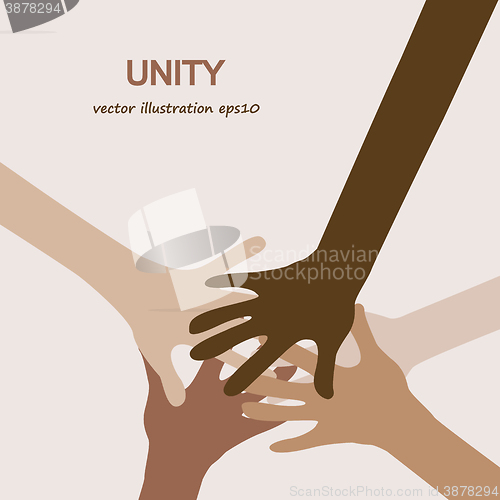 Image of hands diverse togetherness 