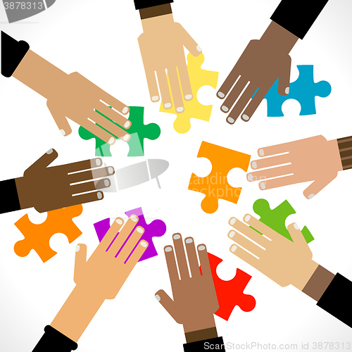 Image of diversity hands puzzle 