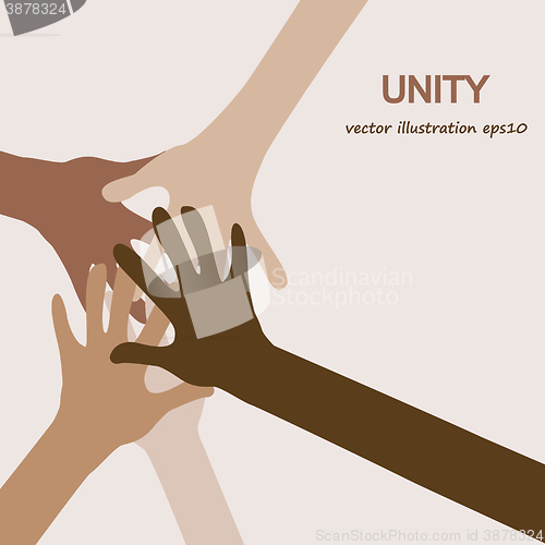 Image of hands diverse unity