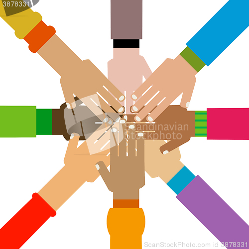 Image of diversity hands together