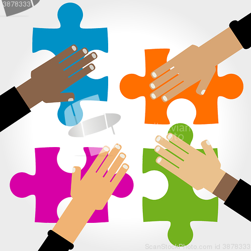 Image of diversity hands puzzle 