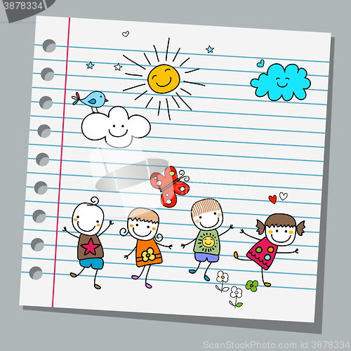 Image of notebook paper summer