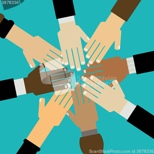 Image of diversity hands together