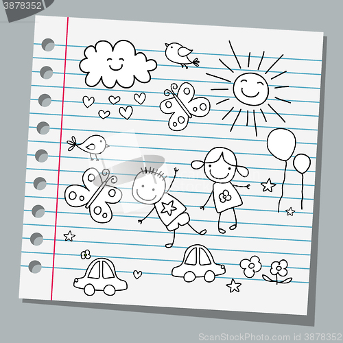 Image of notebook paper summer