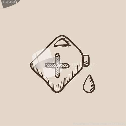 Image of Gas container sketch icon.