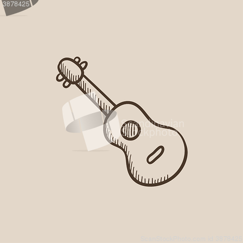 Image of Guitar sketch icon.