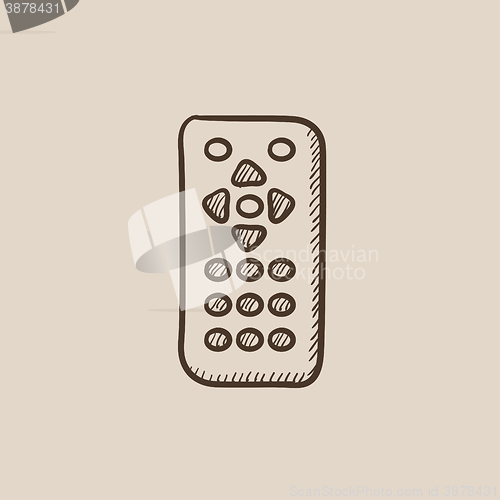 Image of Remote control sketch icon.