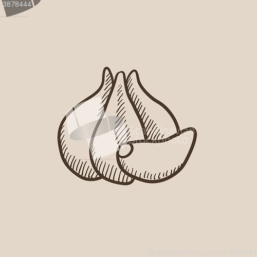 Image of Garlic sketch icon.