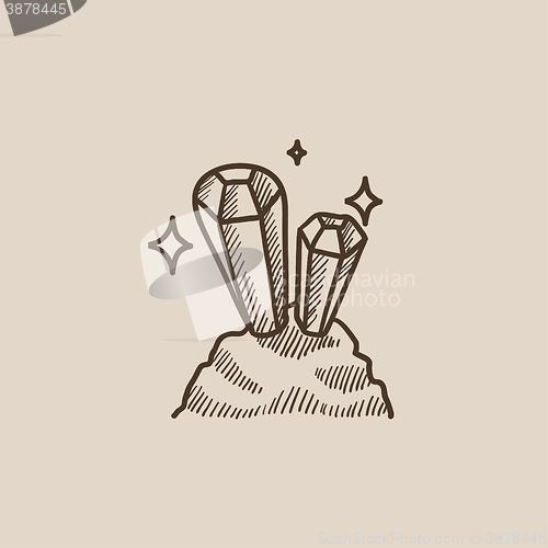 Image of Gemstones sketch icon.