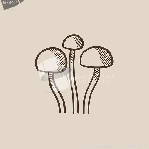 Image of Mushroom sketch icon.