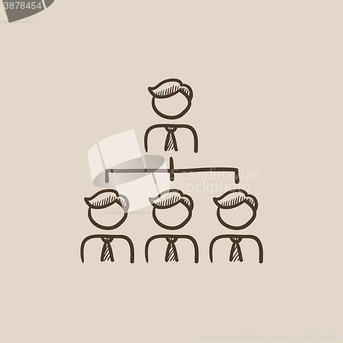Image of Business team sketch icon.