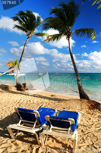 Image of Sandy beach of tropical resort