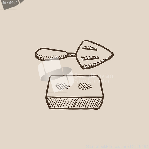 Image of Spatula with brick sketch icon.