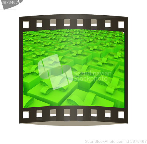 Image of gifts box. The film strip