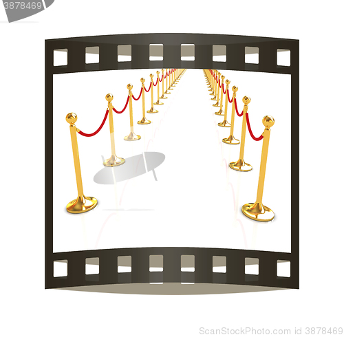 Image of 3d illustration of path to the success. The film strip