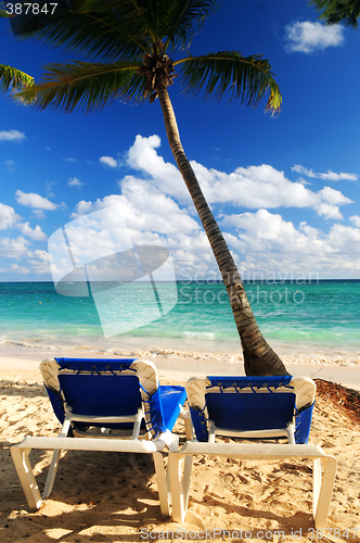 Image of Sandy beach of tropical resort