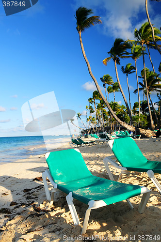 Image of Sandy beach of tropical resort