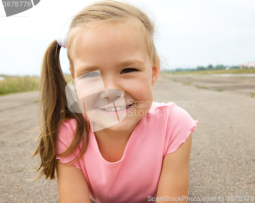 Image of Outdoor portrait of a little girl