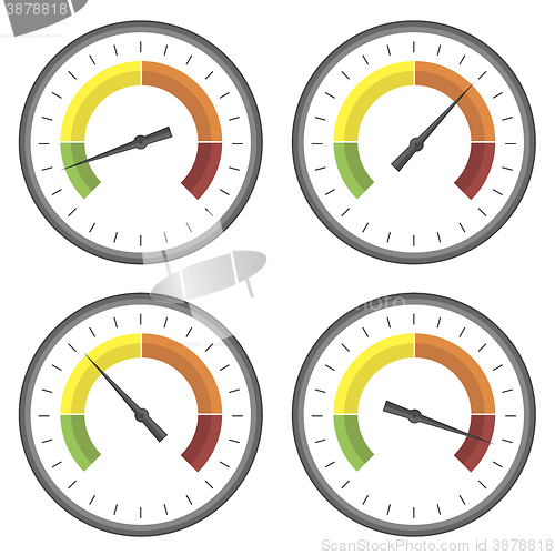 Image of Set of Manometer Icons