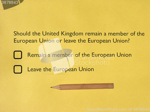 Image of Brexit referendum in UK