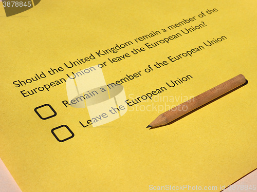 Image of Brexit referendum in UK